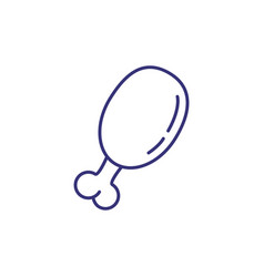 Chicken Drumstick Line Icon