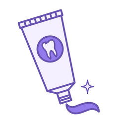 Colored Toothpaste Icon Of Tube