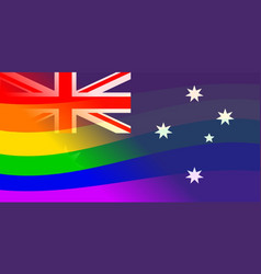 Flag Of Australia With Lgbt Overlay