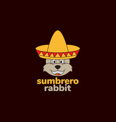 Sombrero Hat With Rabbit Logo Design