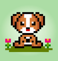 8 Bits Pixel Of Jack Russell Dogs Is Sitting