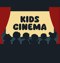 Children Cinema Movie Theater Kid Silhouettes