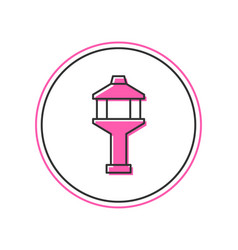 Filled Outline Airport Control Tower Icon