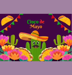 Flat Cinco De Mayo Celebration With Particle