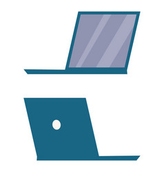 Modern Open Laptop Back And Side View Icon