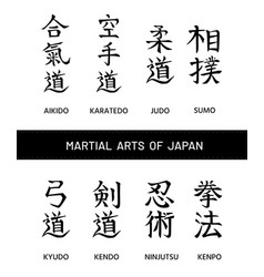 Set Of Names Japanese Martial Arts