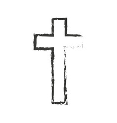 Cross Silhouette Brush Icon