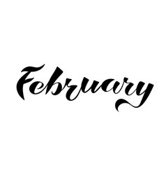 February Font Text Calligraphy Hand Written