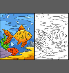 Goldfish Coloring Page Colored