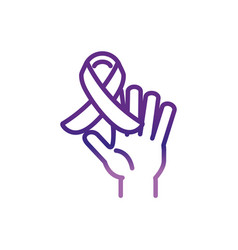 Hand With Ribbon Charity Help Donation