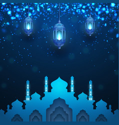 Ramadan Kareem Background With Glowing Latern