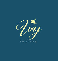 Simple Ivy Type Logo Design Template