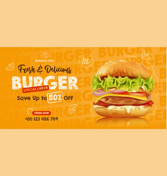 Delicious Homemade Beef Burger Banner Ads