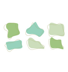 Set Of Organic Irregular Blob Shapes With Stroke