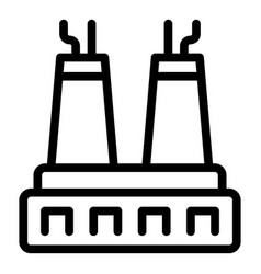 Smoke Nuclear Station Icon Outline