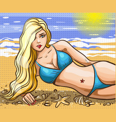 Vintage Pop Art Summer Beach Holiday