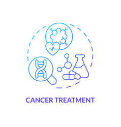 Cancer Treatment Blue Gradient Concept Icon