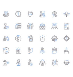 Construction Technology Line Icons Collection