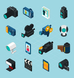 Isometric Photo And Video Icons