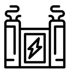 Nuclear Energy Station Icon Outline Fuel