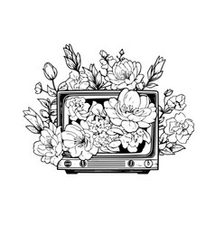 Retro Floral Television