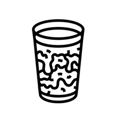 Thai Iced Tea Cuisine Line Icon