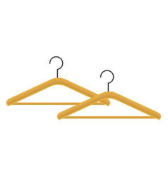 Wooden Hangers On A White Background