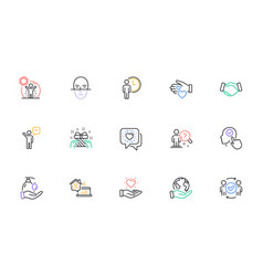 Face Recognition Work Home And Gift Line Icons