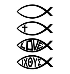 Ichthus Christian Fish Symbol Religious Icon