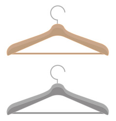 Two Coat Hangers On A White Background