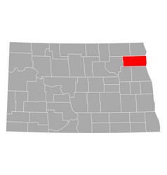 Map Walsh In North Dakota