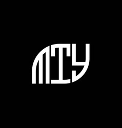 Mty Letter Logo Design On Black Background