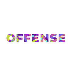 Offense Concept Retro Colorful Word Art