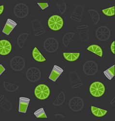 Colored Seamless Pattern Of Tequila Shots