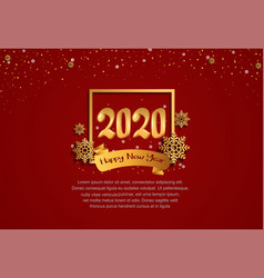 Happy New Year 2020 Golden Number In Square