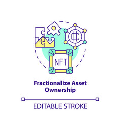 Fractionalize Asset Ownership Concept Icon