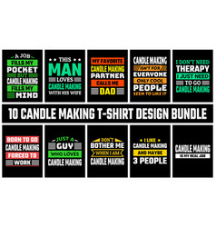 Candle Making T Shirt Design Set