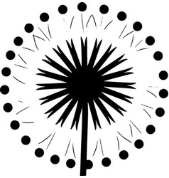 Dandelion - Black And White Isolated Icon