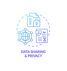 Data Sharing And Privacy Blue Gradient Concept