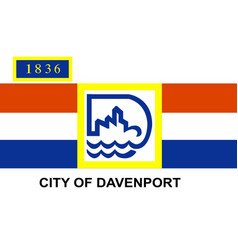 Flag Of Davenport City Iowa