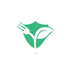 Fork And Leaf Logo Design Organic Food Con