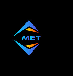 Met Abstract Technology Logo Design On Black