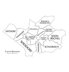 Modern City Map - Leverkusen City Germany