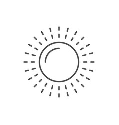 Sun With Beams Line Icon