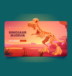 Dinosaur Museum Cartoon Landing Page Template