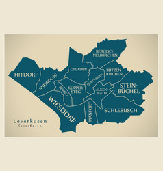 Modern City Map - Leverkusen City Germany