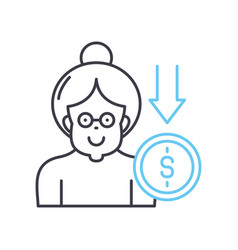 Retirement Plans Line Icon Outline Symbol