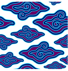 Seamless Design Of Blue Cloud Pattern