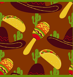 Seamless Pattern With Traditional Mexican Symbol