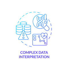 Complex Data Interpretation Blue Gradient Concept